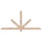 Ekena Millwork Kennewick Smooth Timber Gable Bracket, Douglas Fir, 72"W x 33"H x 1 1/2"D x 3 1/2"F, 11/12 Pitch GBW072X33X0204KEN00SDF - alternate 1